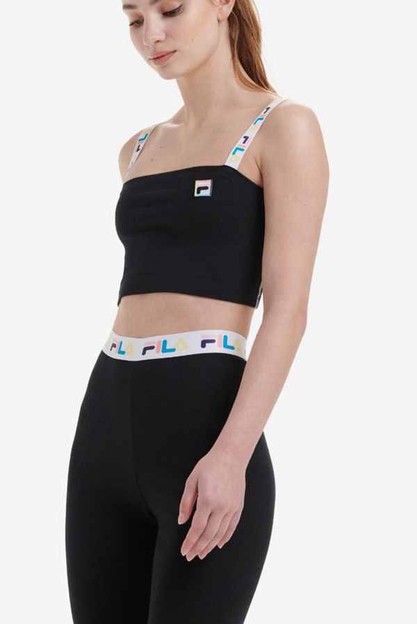 Tops Fila Mujer Negras - Mira Strapped Bandeau - España 428603PEB